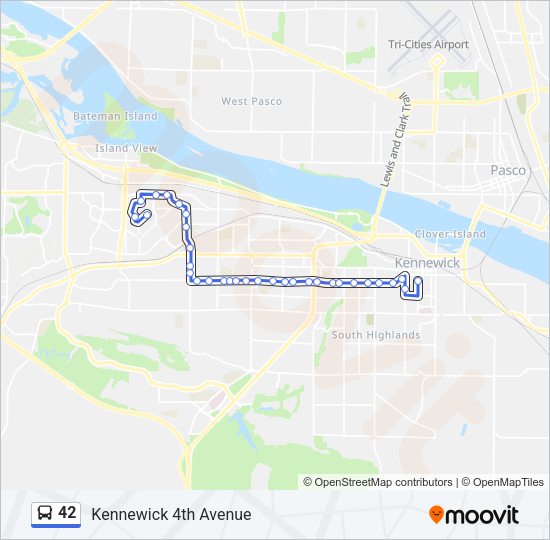 42 bus Line Map