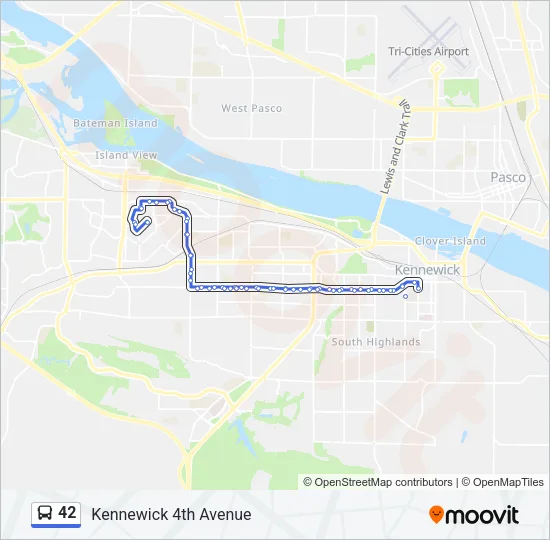 42 Bus Line Map