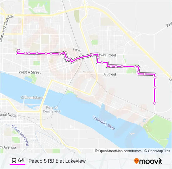 64 Bus Line Map