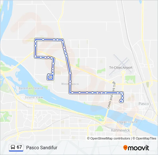 67 Bus Line Map