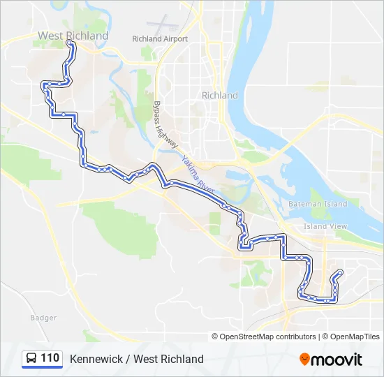 110 Bus Line Map