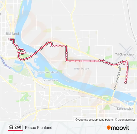 268 Bus Line Map