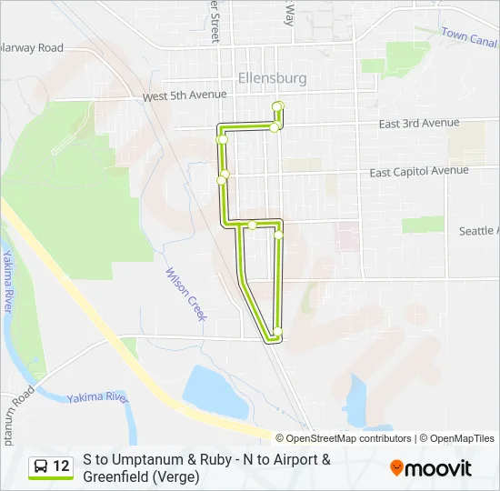 12 Bus Line Map