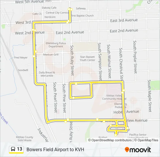 13 Bus Line Map