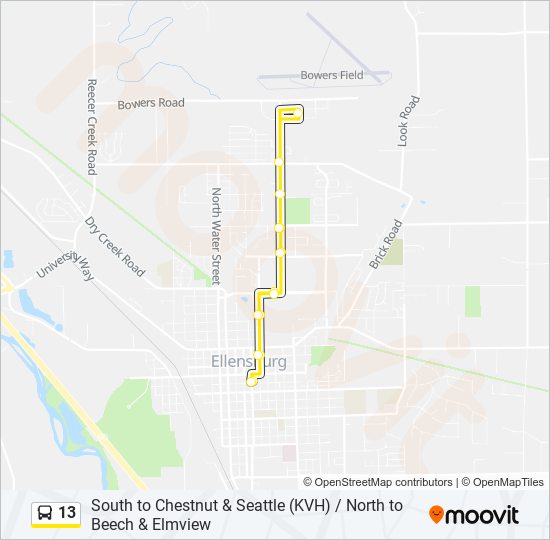 13 bus Line Map