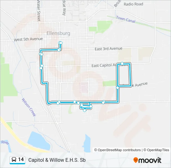 14 Bus Line Map
