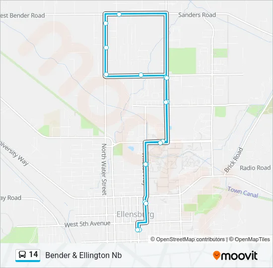 14 Bus Line Map