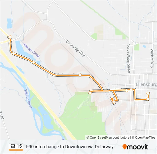 15 Bus Line Map