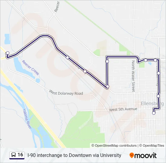 16 Bus Line Map