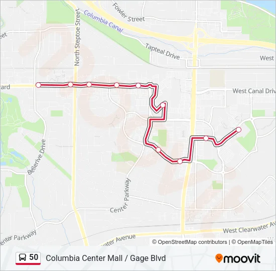 50 Bus Line Map