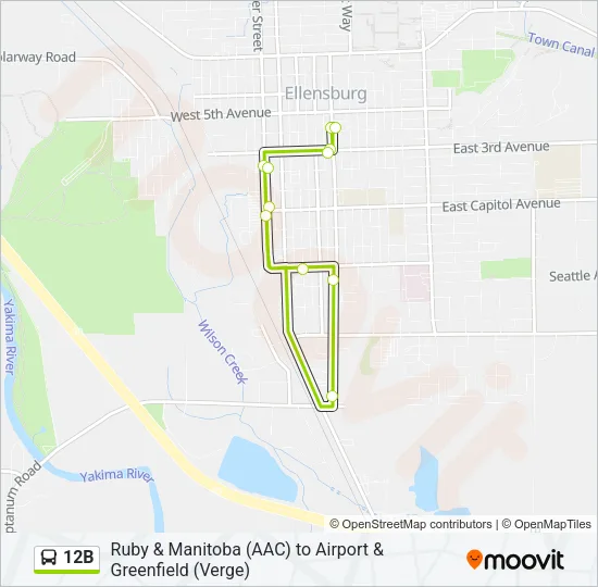 12B Bus Line Map