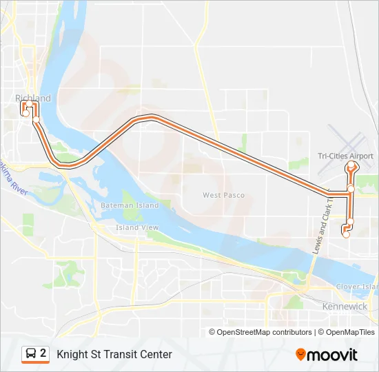 2 Bus Line Map