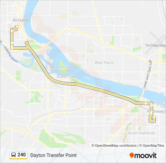 240 Bus Line Map