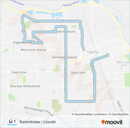 1 Bus Line Map