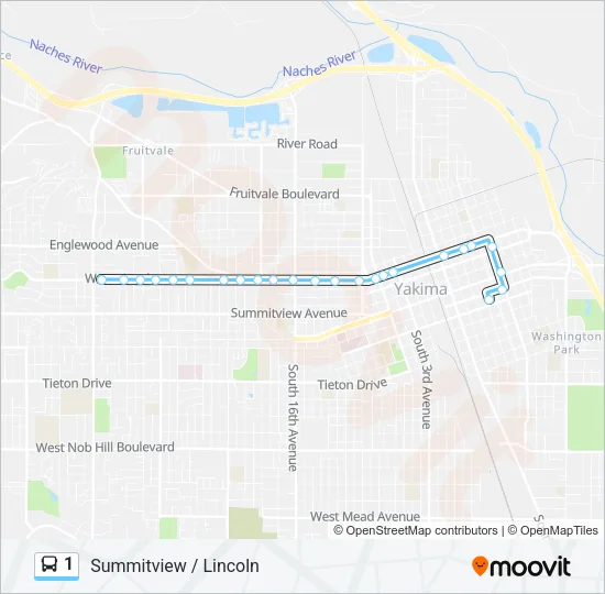 1 Bus Line Map