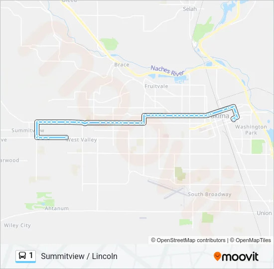 1 Bus Line Map