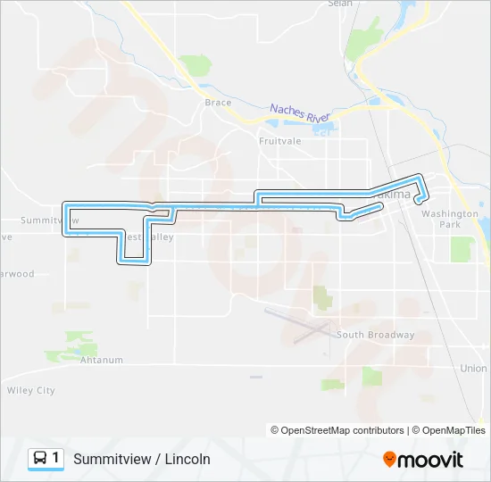 1 Bus Line Map