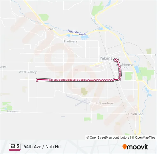5 Bus Line Map