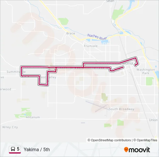 5 Bus Line Map