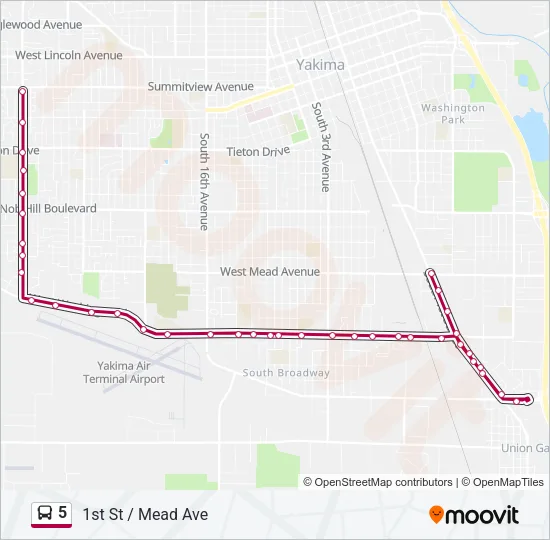 5 Bus Line Map