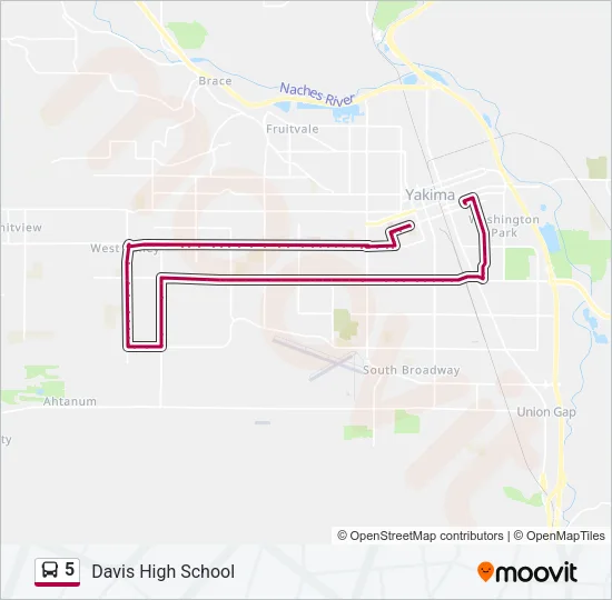 5 Bus Line Map