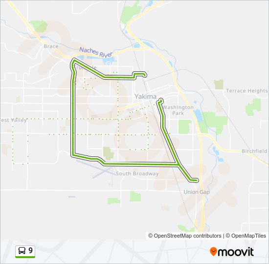 9 bus Line Map