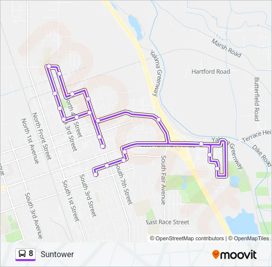 8 Bus Line Map