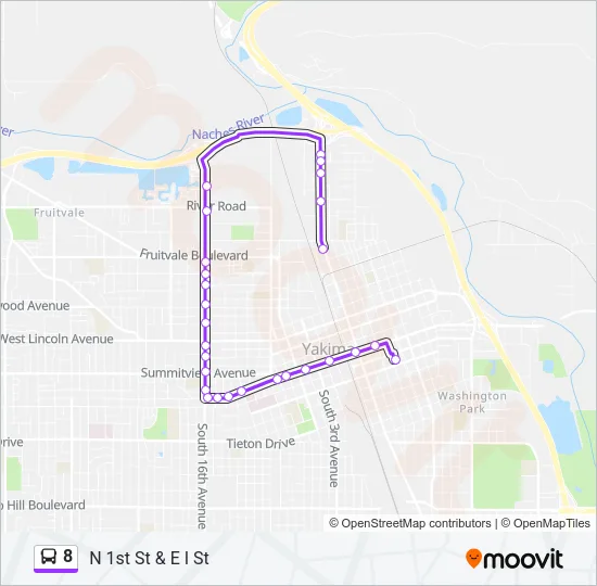 8 Bus Line Map