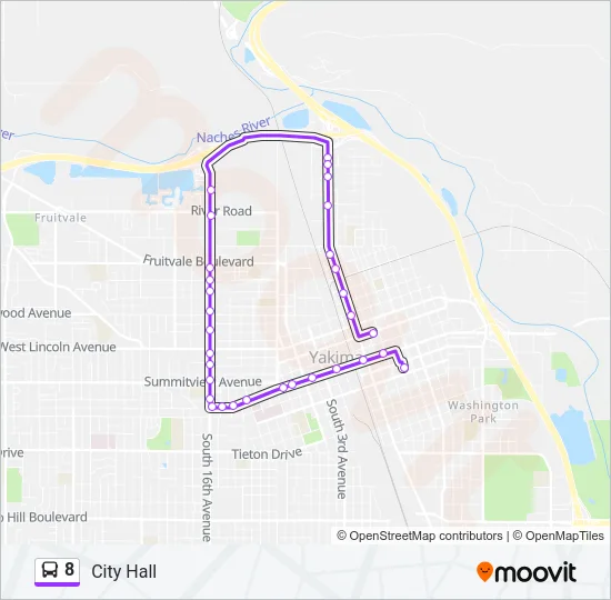 8 Bus Line Map