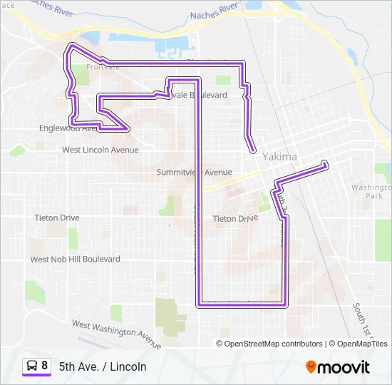8 Bus Line Map
