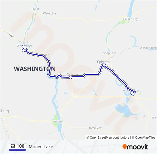 100 Bus Line Map