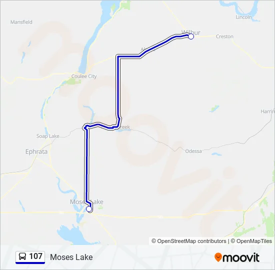 107 Bus Line Map