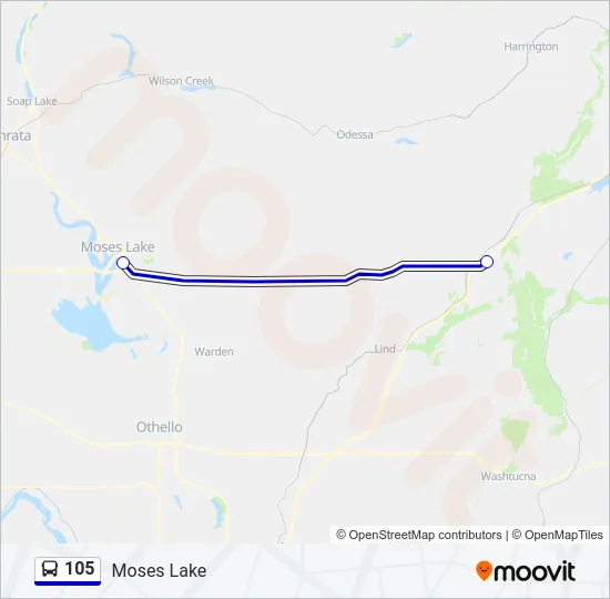 105 Bus Line Map