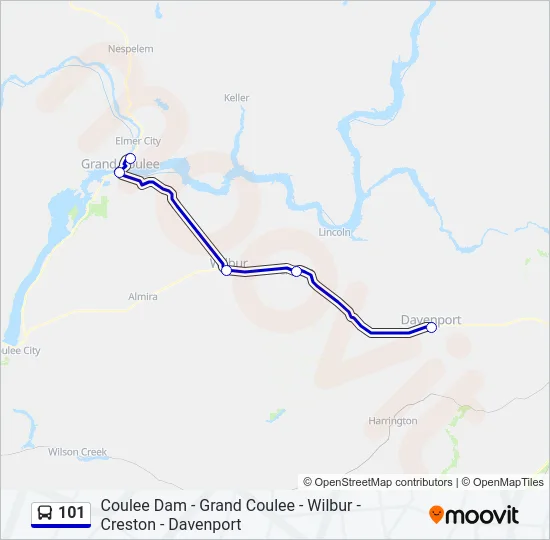 101 Bus Line Map