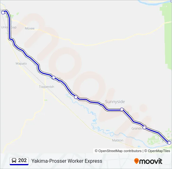 202 Bus Line Map