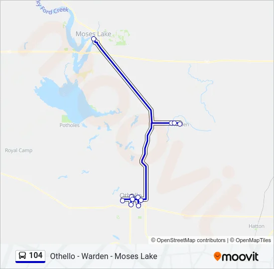 104 Bus Line Map