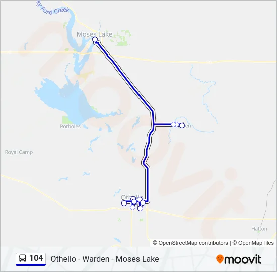 104 Bus Line Map