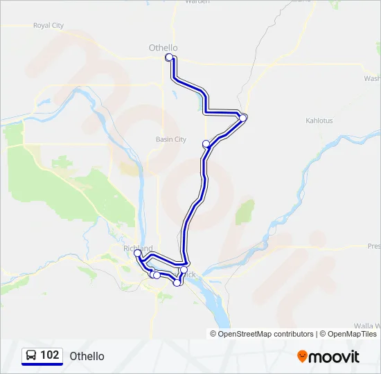 102 Bus Line Map