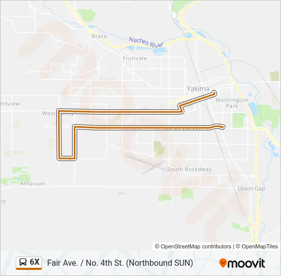 6X Bus Line Map