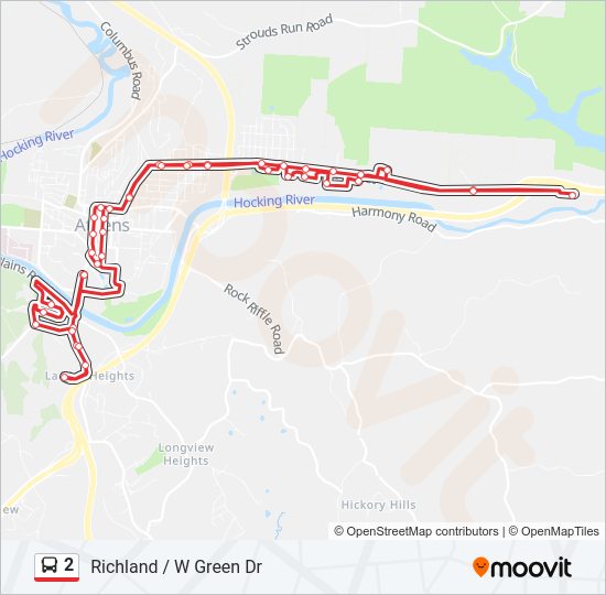 2 bus Line Map