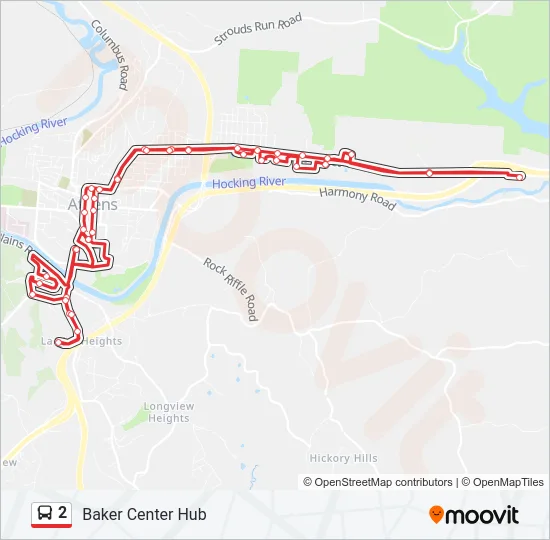 2 Bus Line Map