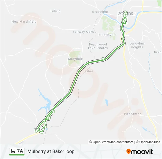 7A Bus Line Map