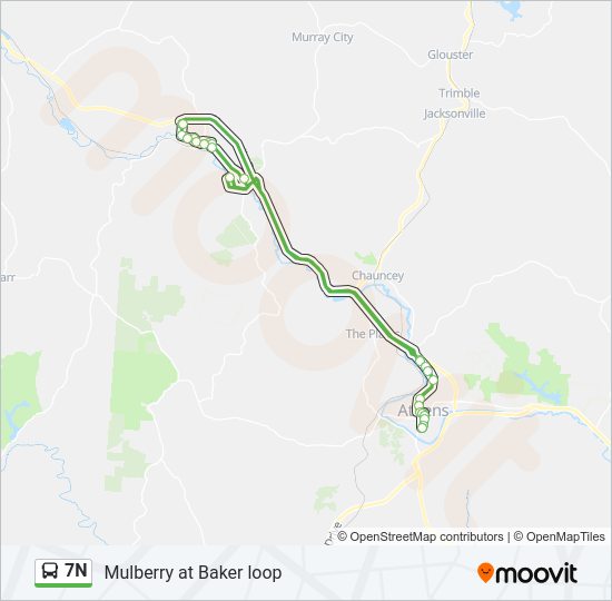 7N Bus Line Map