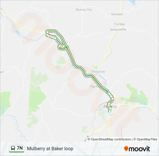 7N Bus Line Map