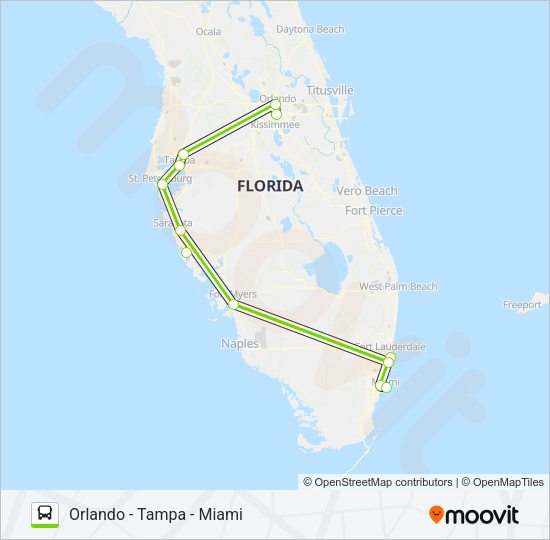 FLIXBUS 2421 Bus Line Map