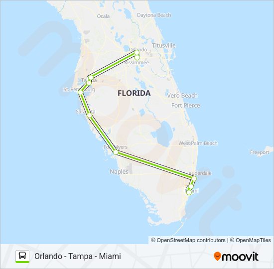 FLIXBUS 2421 Bus Line Map