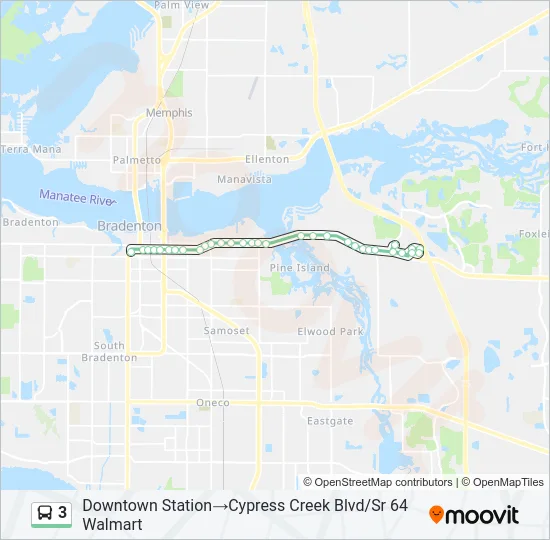 3 Bus Line Map