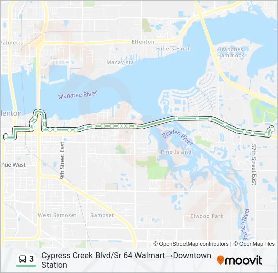 3 Bus Line Map