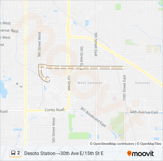 2 bus Line Map