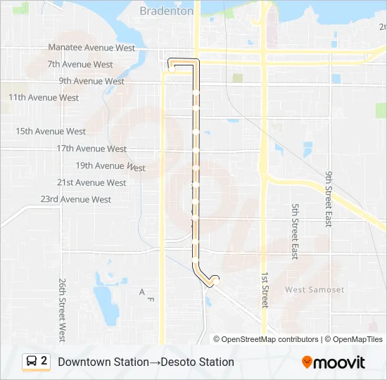 2 Bus Line Map